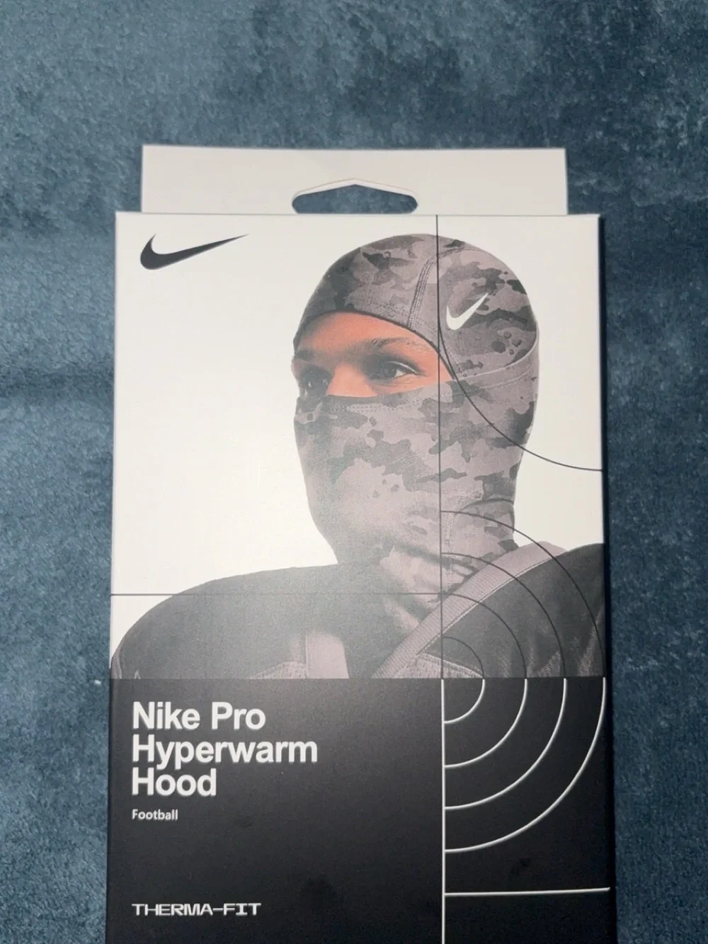 Nike HyperVarm Camo Balaclava Hood - Gray & Black